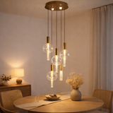 Lampe suspendue tubey en cuivre or | 4 - 30 cm en situation