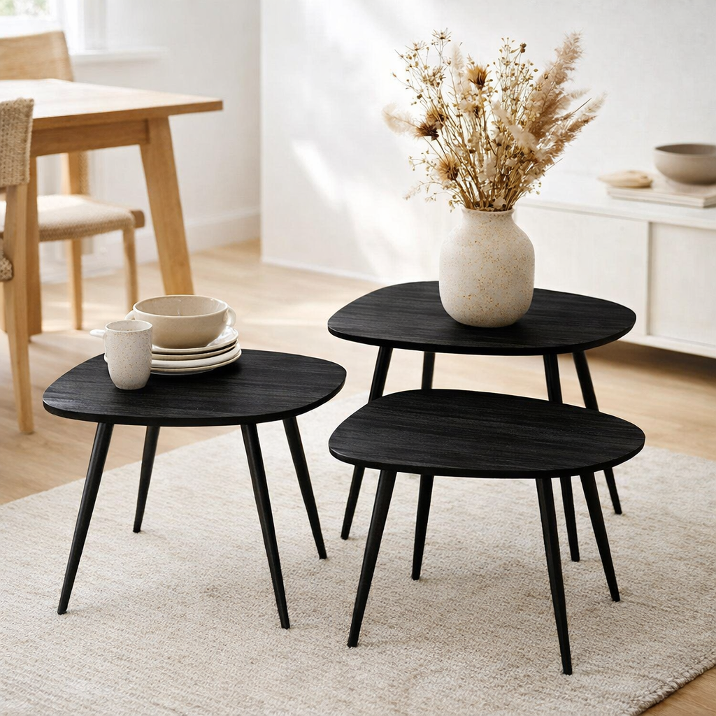 Ensemble de tables d'appoint Jailey Noir en situation