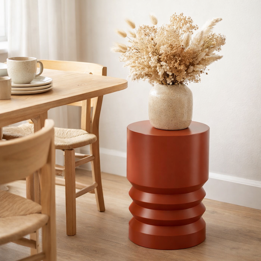 Table d'appoint Mart Rouge en situation