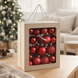 Set de boules de Noël Boules en verre Rouge en situation