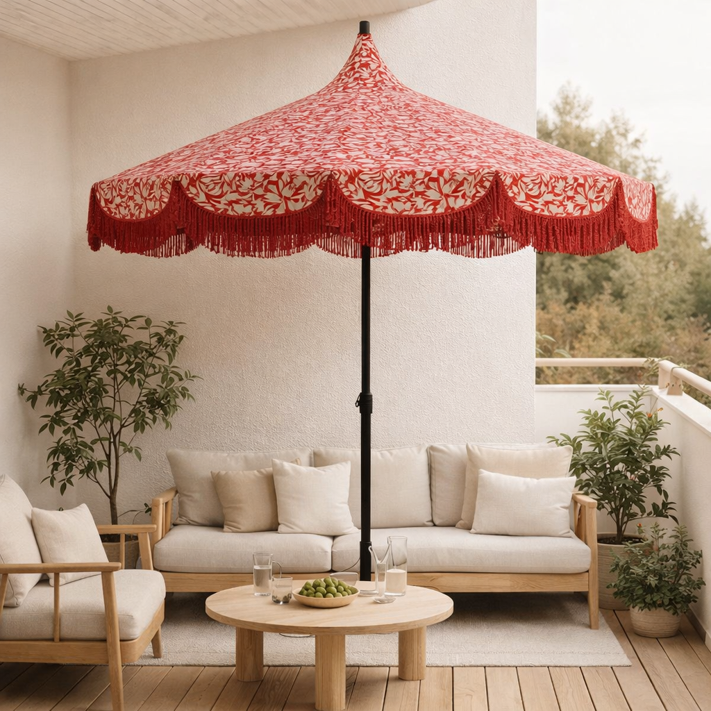Parasol Kelly Rood en situation