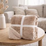 Plaid Mardy Beige en situation