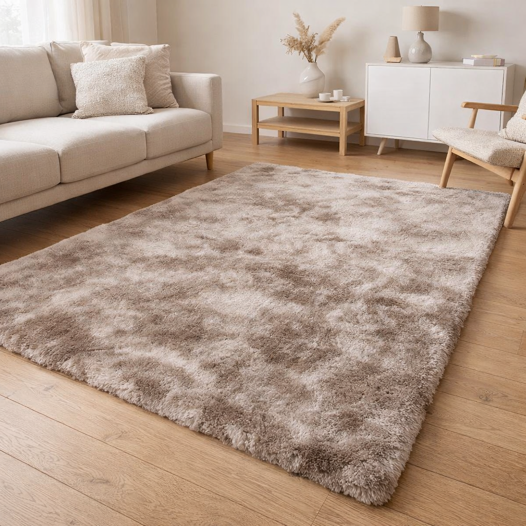 Tapis Moelleux Taupe 200x290CM en situation
