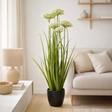 Plante Artificielle Gazon Ornemental Blanc en situation