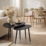 Ensemble de tables d'appoint Noir en situation