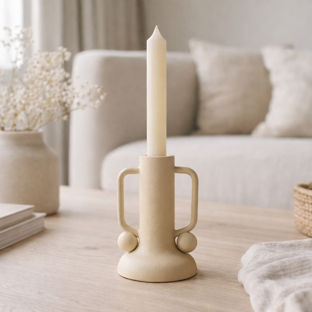 Bougeoir Ula Beige en situation