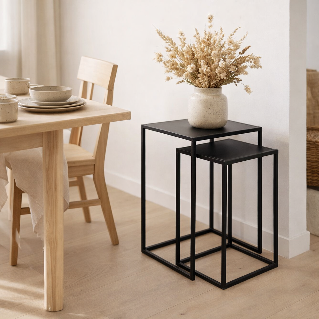 Ensemble de tables d'appoint Goa Noir en situation