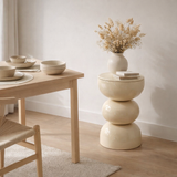 Table d'appoint Luna Beige en situation