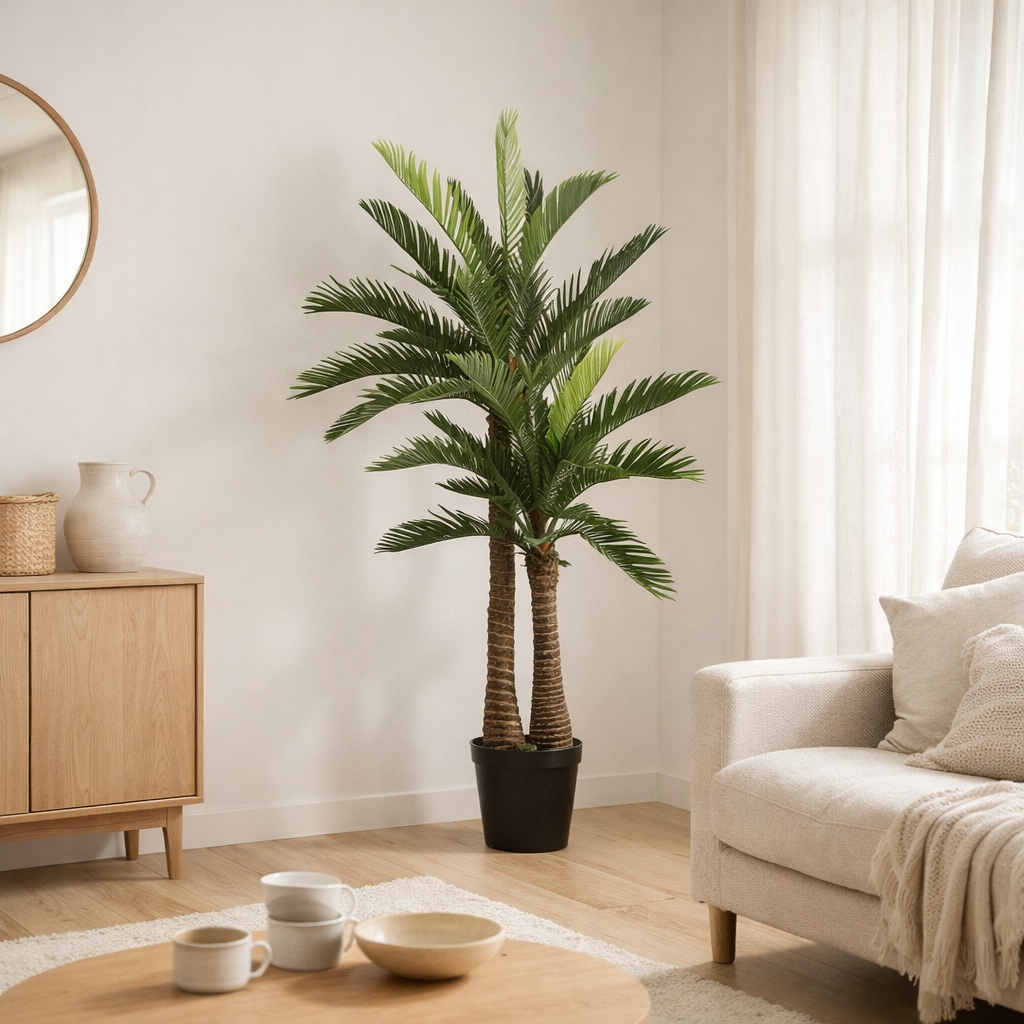 Plante artificielle Cycas vert en situation