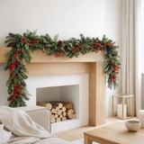 Guirlande de Noël Harvey Rouge en situation