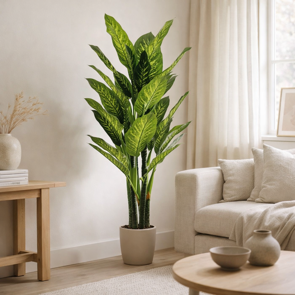 Plante artificielle Dieffenbachia Vert en situation