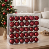 Set boules de Noël Boules incassables Rouge foncé en situation