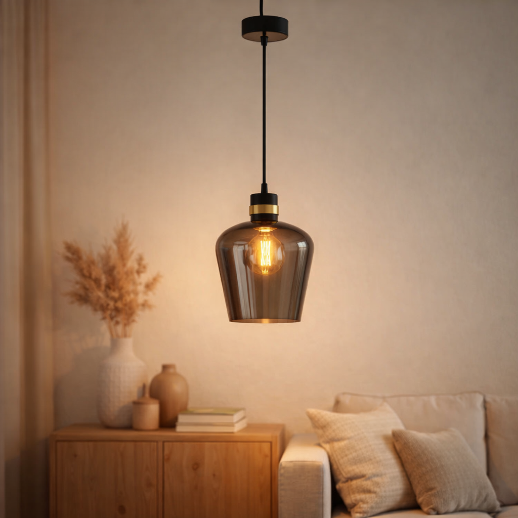 Lampe suspendue Aletha 1 lumière en situation