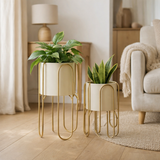 Set de supports pour plantes Danube Jaune clair en situation