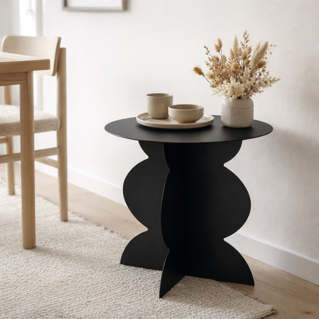 Table d'appoint Rafi Noir en situation