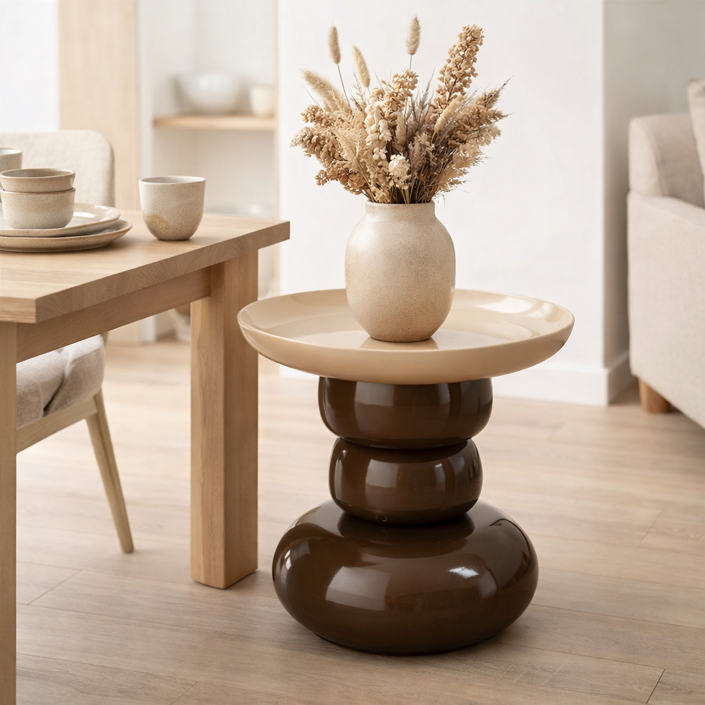 Table d'appoint Zita Marron en situation