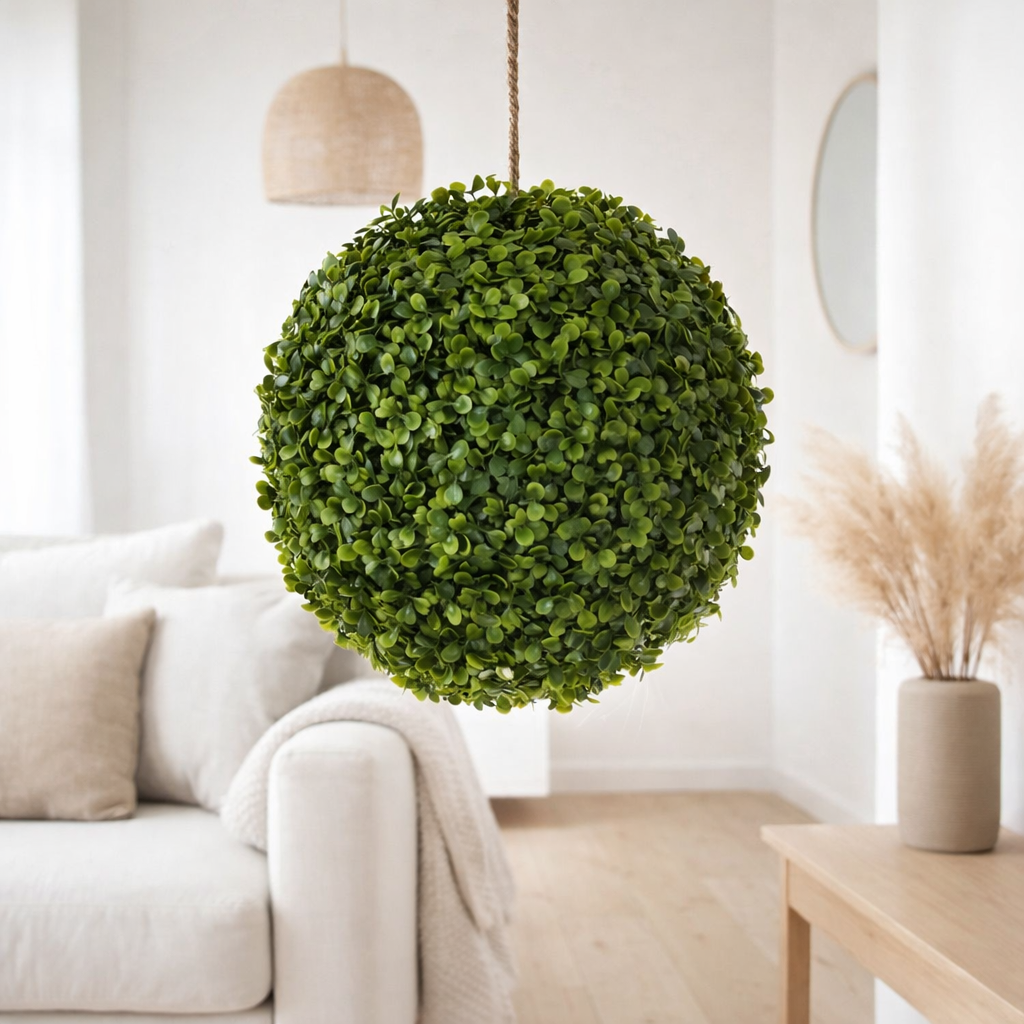 Plante artificielle Boule de Buis Vert en situation