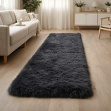 Tapis Moelleux Anthracite 80x300CM en situation