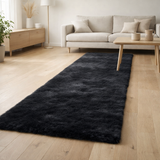 Tapis Moelleux Noir 80x300CM en situation