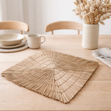 Set de table (Lot de 2, 4 ou 6) 36 cm | Set de table VARNA (naturel) en jonc de mer en situation