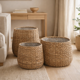 Set de paniers à plantes Avalon Marron clair en situation