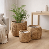 Set de paniers à plantes Avalon Marron clair en situation