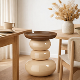 Table d'appoint Zita Crème en situation