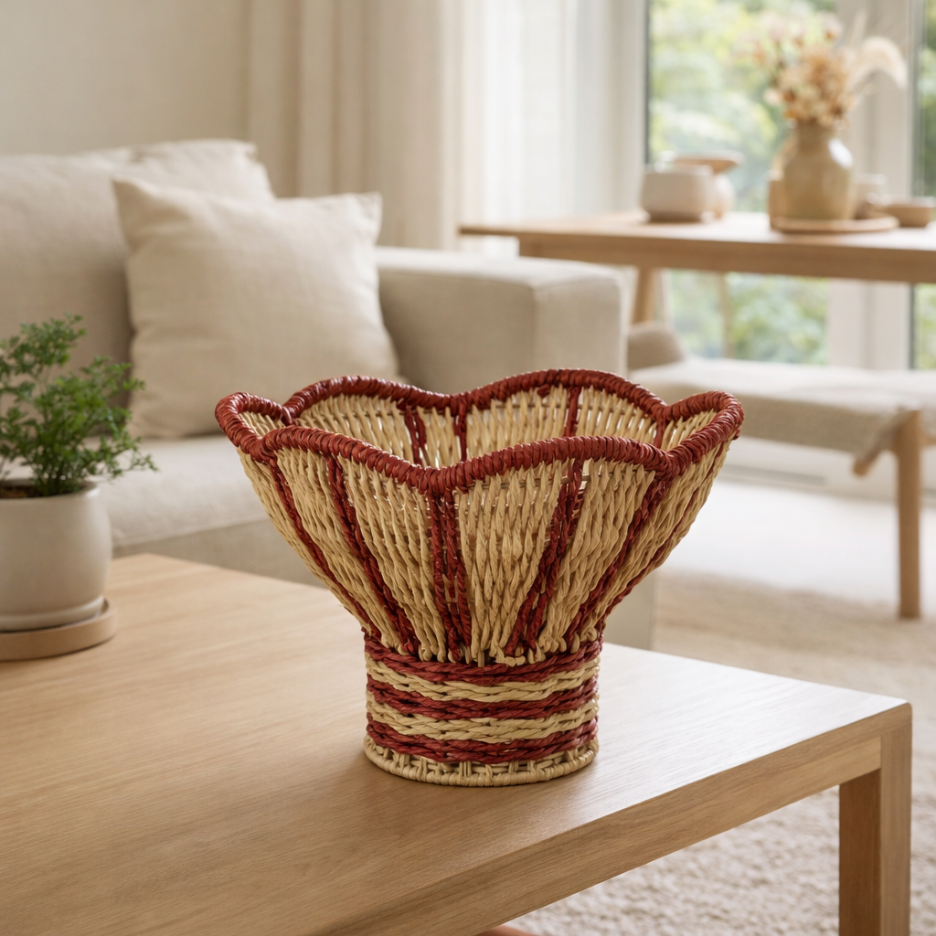 Panier de rangement Marron clair en situation
