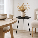 Table d'appoint d'extérieur Seattle Noir en situation