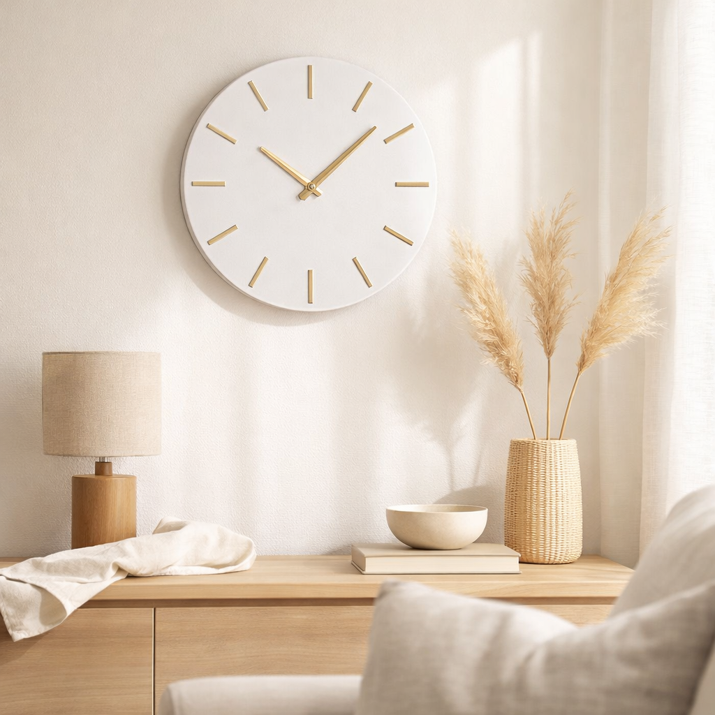 Horloge murale Brixen Blanc en situation