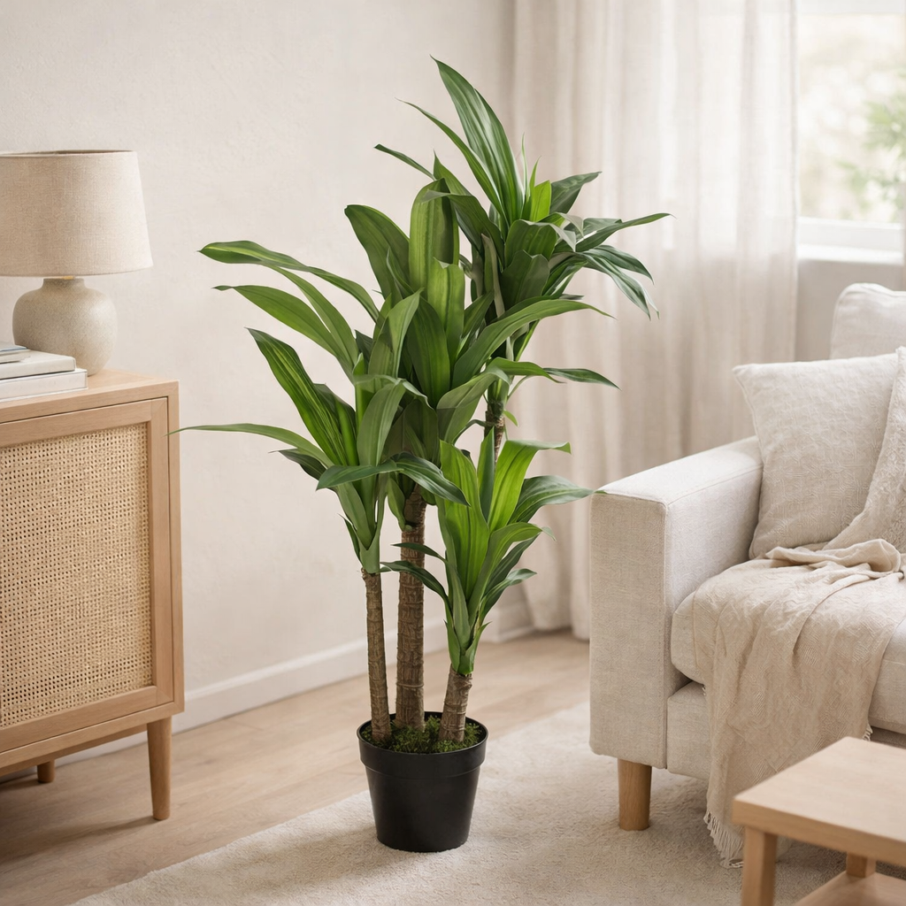Plante artificielle Dracaena Vert en situation