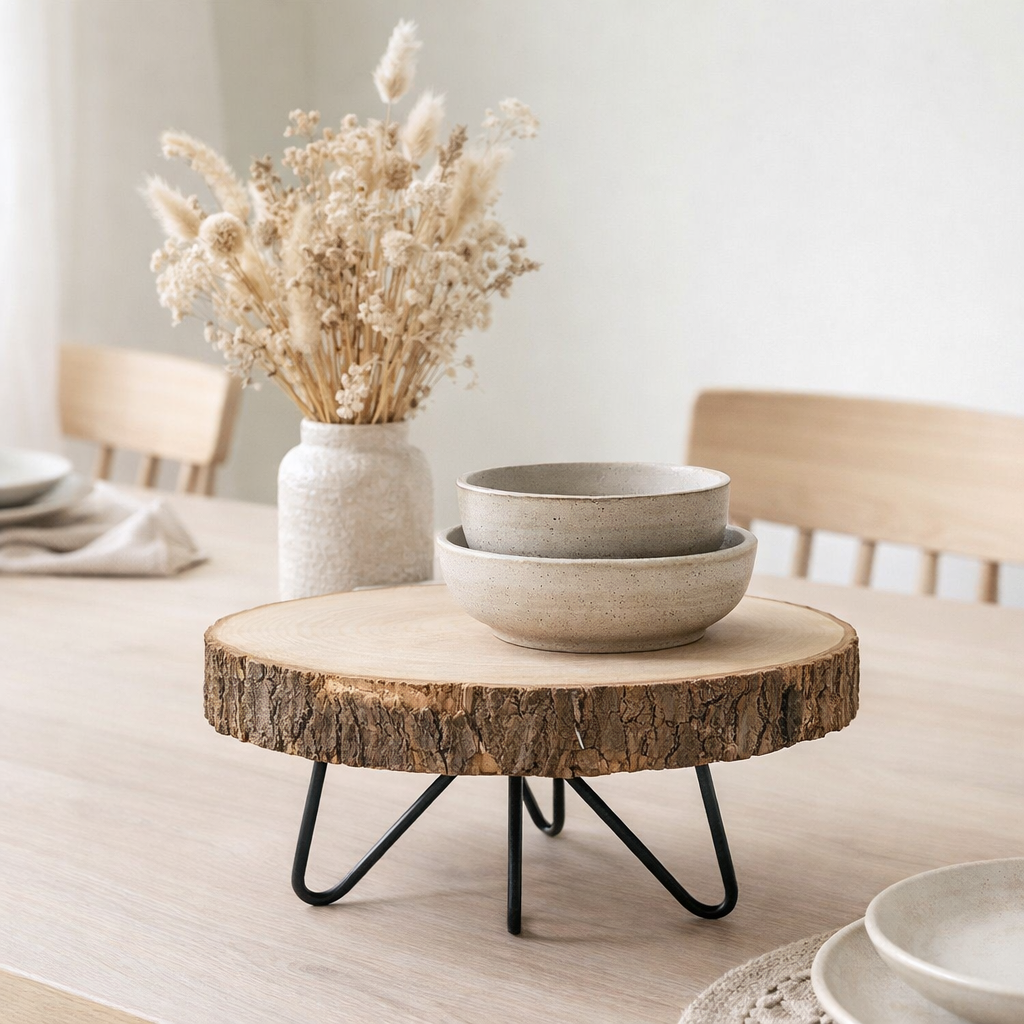 Table d'appoint Pia Marron clair en situation