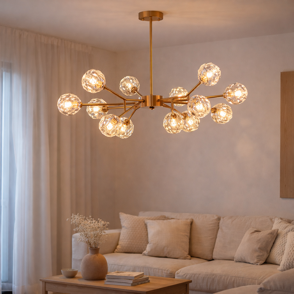 Hanglamp Rosy Copper Gold | 12 - 90x45cm en situation