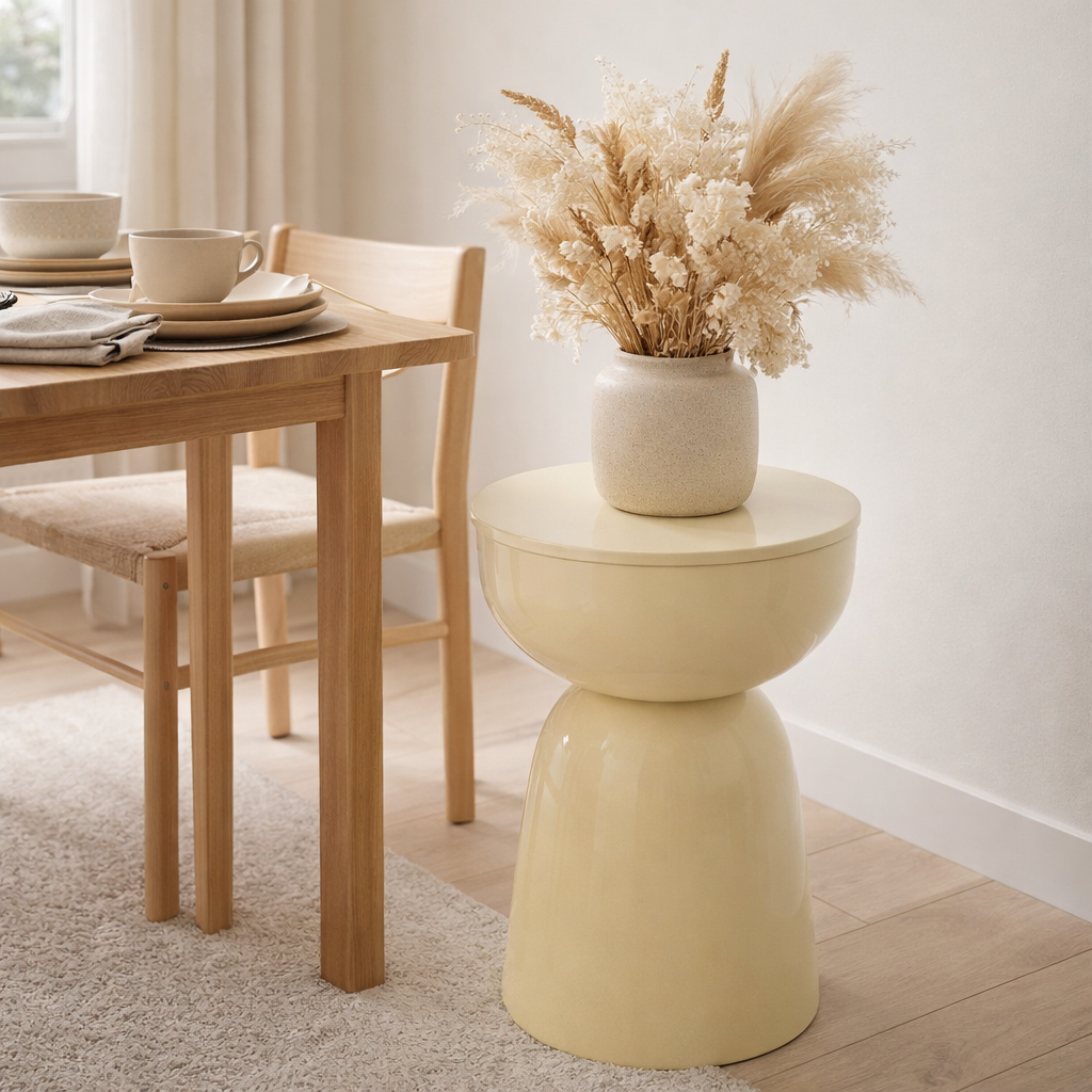 Table d'appoint Elliott Beige en situation