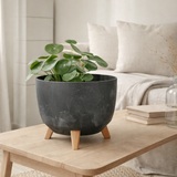 Jardinière d'extérieur Doppio Noir en situation