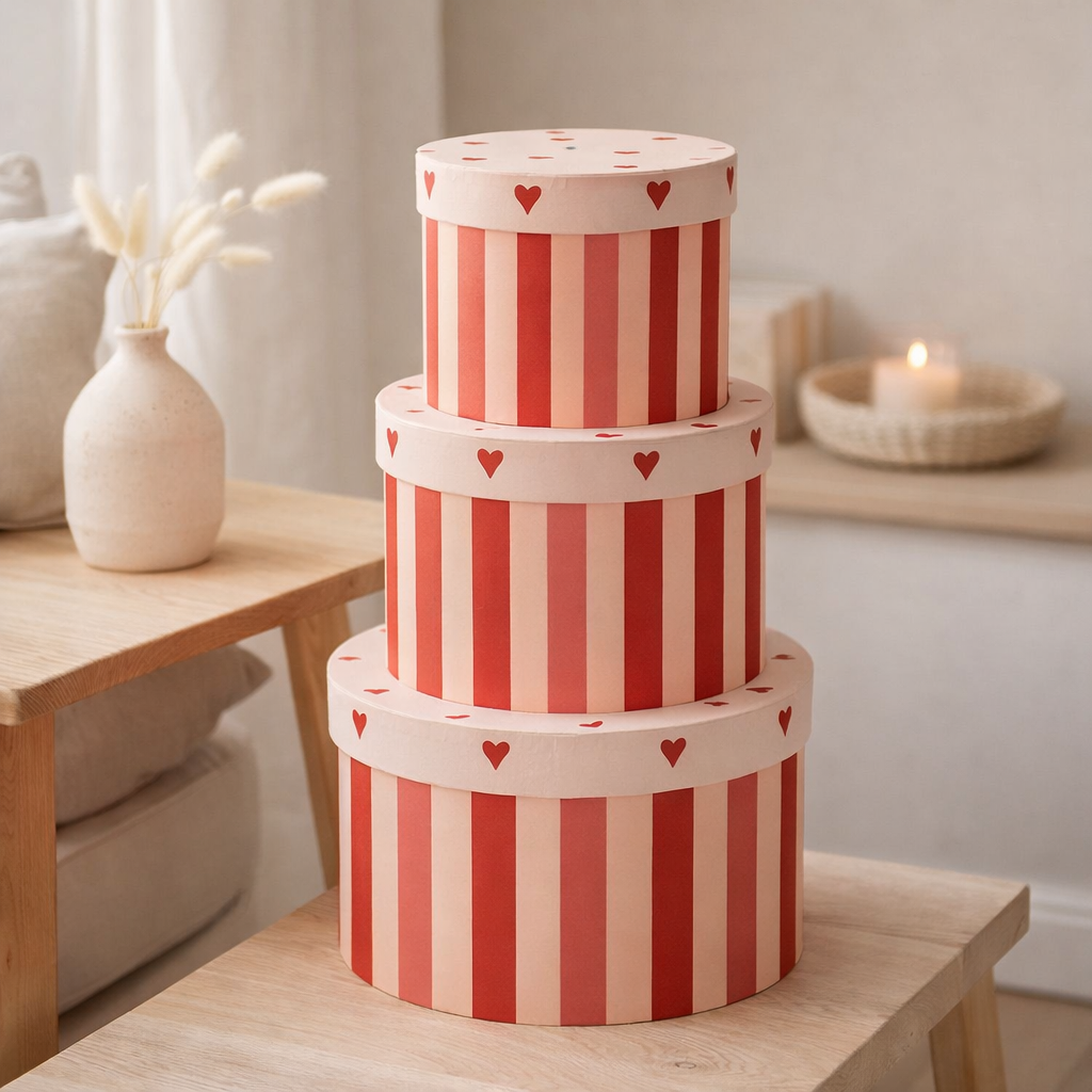 Set de boîtes de rangement Rouge en situation