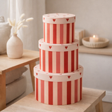 Set de boîtes de rangement Rouge en situation