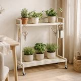 Support pour plantes à l'extérieur Greenrax Blanc cassé en situation