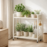 Support pour plantes à l'extérieur Greenrax Blanc cassé en situation