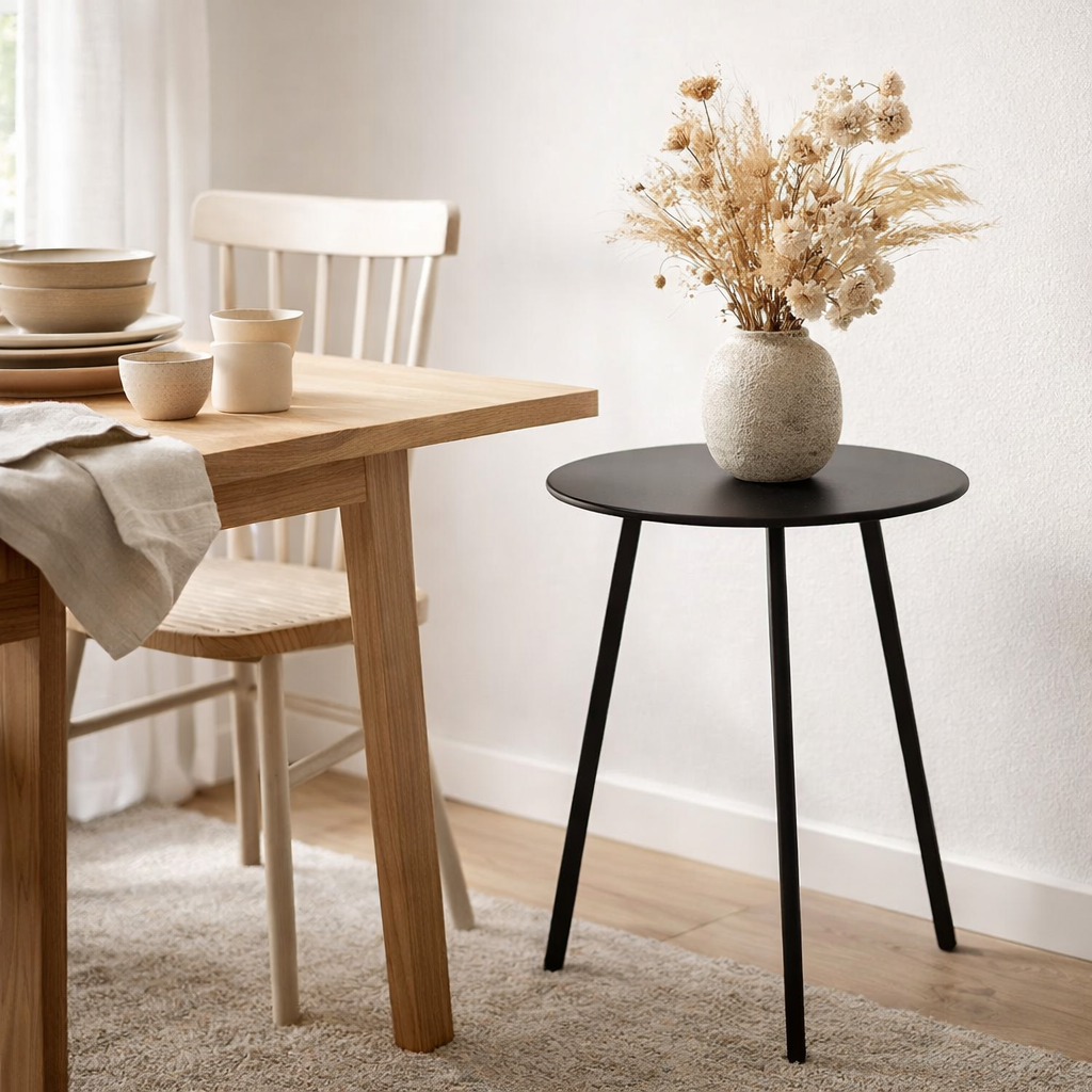 Table d'appoint d'extérieur Seattle Noir en situation