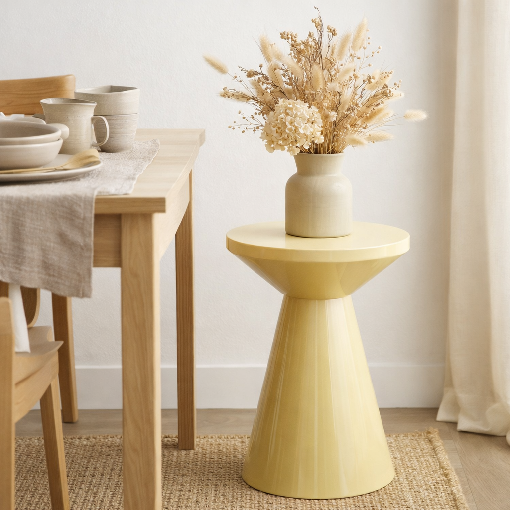 Table d'appoint Jim Beige en situation