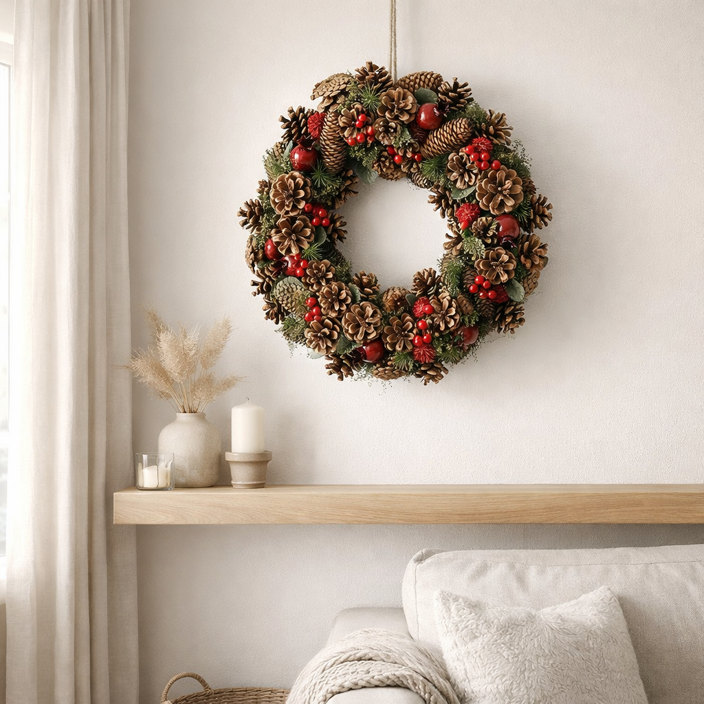 Couronne de Noël Landon Brown en situation