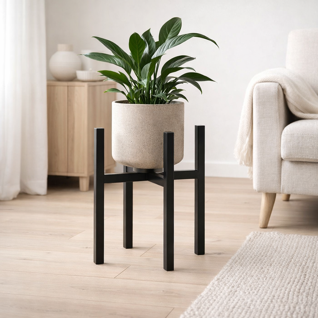 Support pour plantes Ascot Noir en situation