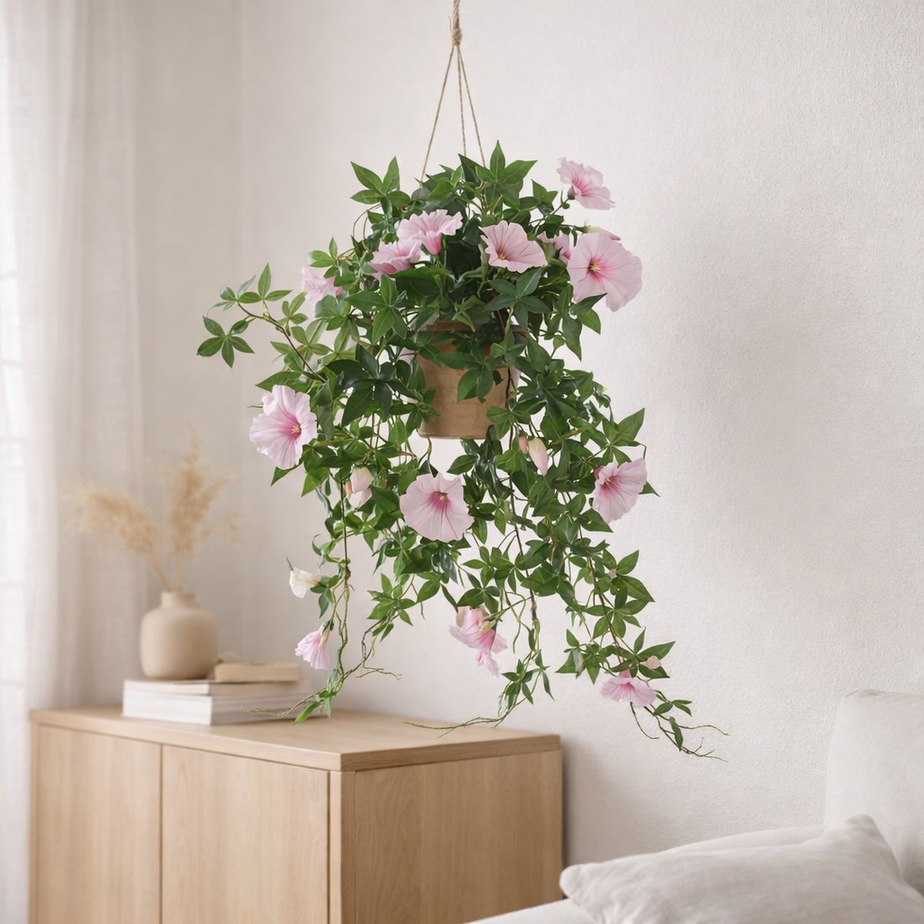 Plante artificielle suspendue Rose en situation