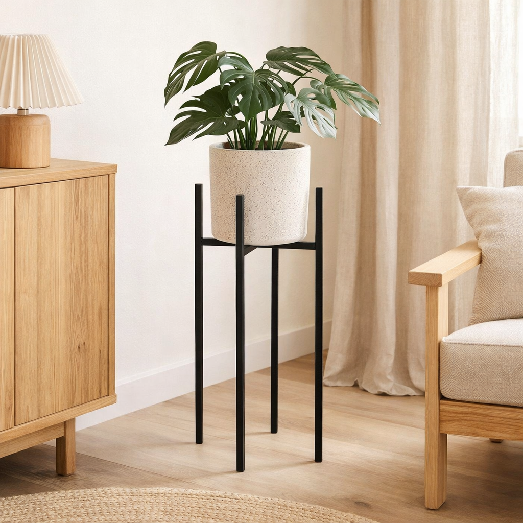 Support pour plantes Ascot Noir en situation