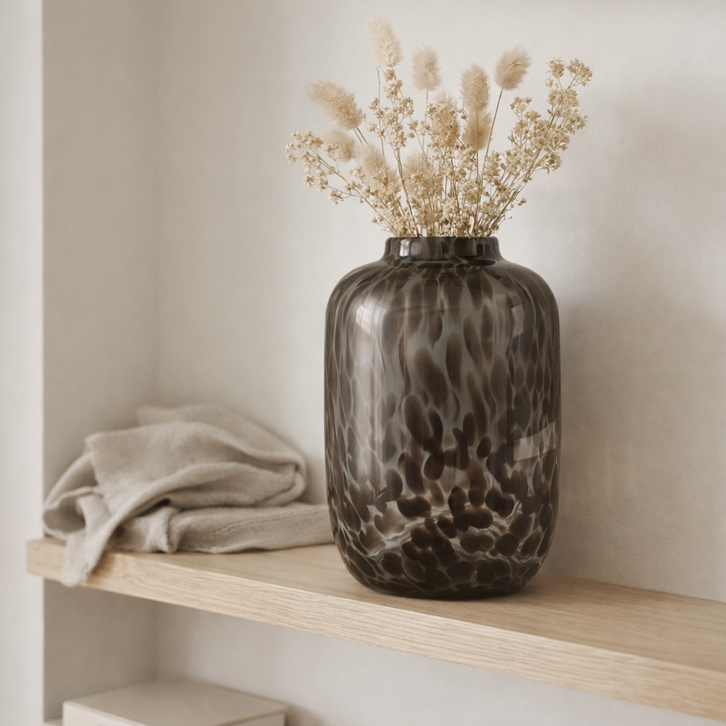 Vase Guépard Fumé Moyen en situation