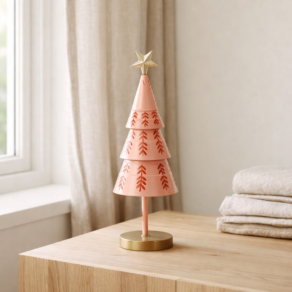 Sapin de Noël décoratif Rose en situation