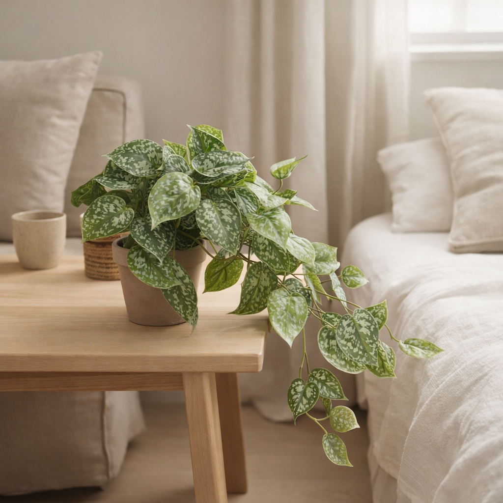 Plante artificielle suspendue Scindapsus Vert en situation