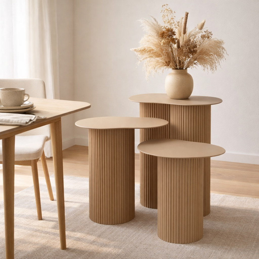 Table d'appoint Lux Marron clair en situation