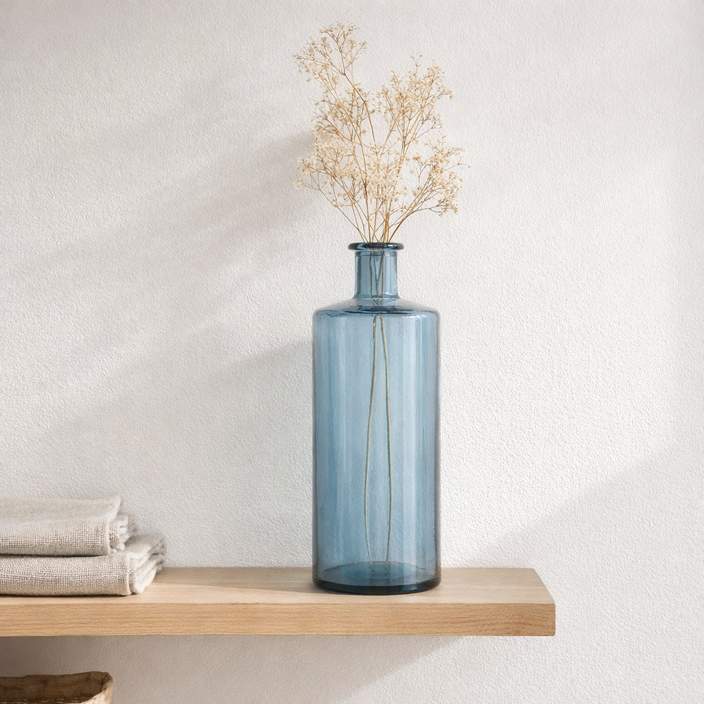 Bouteille décorative de Guan Blue en situation
